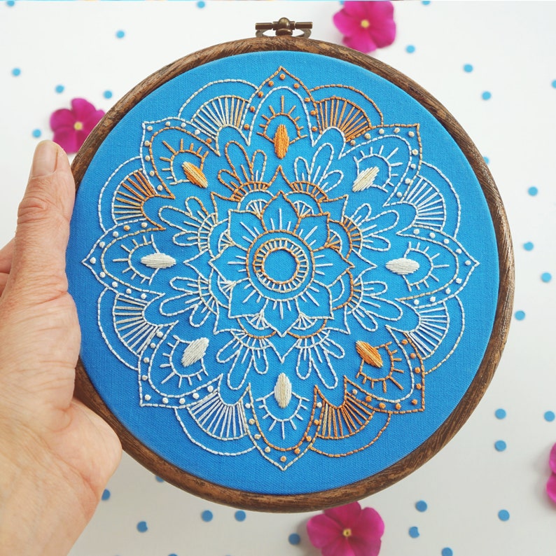 Embroidery Pattern MANDALA, PDF Embroidery Pattern, Beginner Embroidery, Embroidery Design image 6