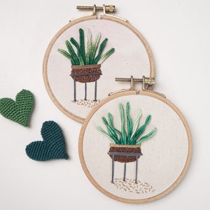 Embroidery Pattern Succulent Embroidery, Beginner Embroidery, Embroidery Design PDF , Easy Embroidery Pattern, Video Tutorial image 6