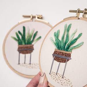 Embroidery Pattern Succulent Embroidery, Beginner Embroidery, Embroidery Design PDF , Easy Embroidery Pattern, Video Tutorial image 5