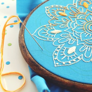 Embroidery Pattern MANDALA, PDF Embroidery Pattern, Beginner Embroidery, Embroidery Design image 3