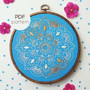 Mandala Embroidery Pattern: Beginner-Friendly Design (PDF Pattern)