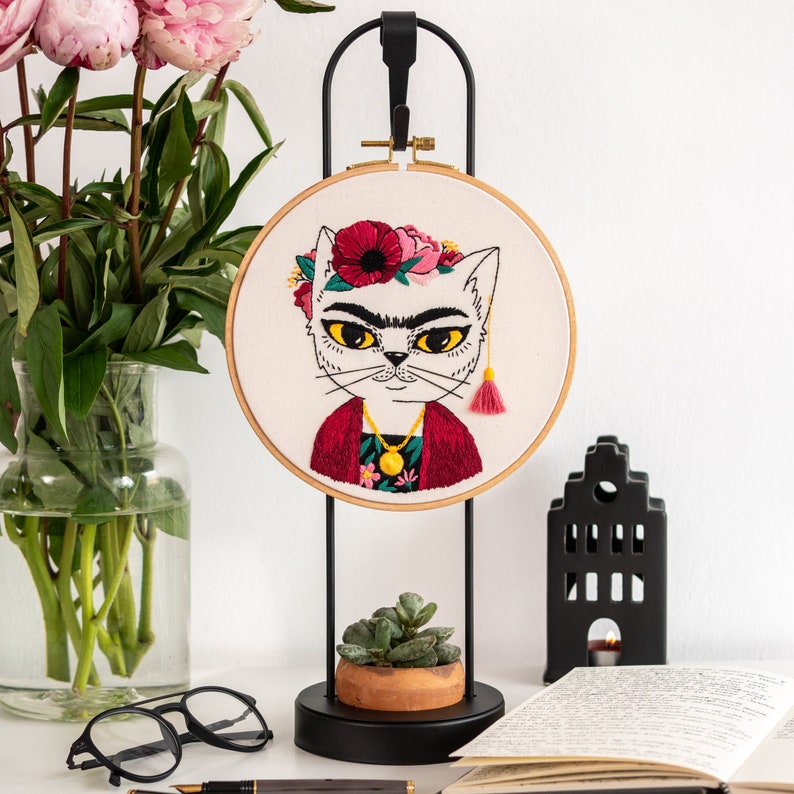 EMBROIDERY PATTERNS Bundle Meowdern Art Collection Featuring Famous Artists as Cats, Digital PDF Patterns with Step-by-Step Tutorials image 9