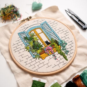 Embroidery Pattern CAT in the WINDOW, Advanced Level, PDF Embroidery Design with Video Tutorials. image 6