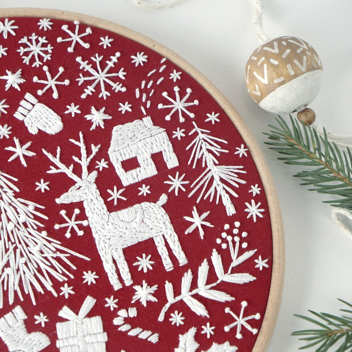 Hand Embroidery Pattern Christmas Embroidery Intermediate Etsy