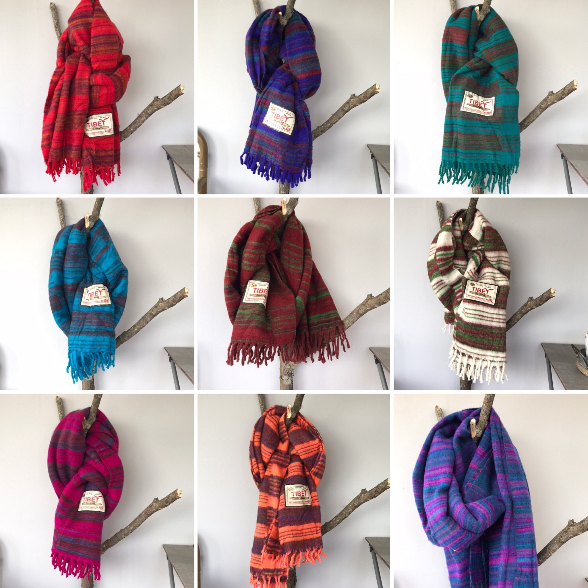 Tibetan Yak Wool Shawl/ Scarf/ Blanket, Meditation Shawl Tibetan Yak Wool Shawl/ Scarf/ Blanket, Meditation Shawl