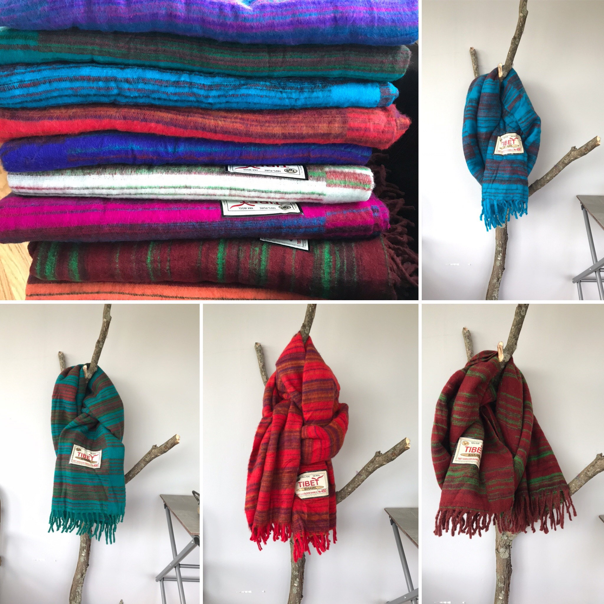 Tibetan Yak Wool Shawl/ Scarf/ Blanket, Meditation Shawl Tibetan Yak Wool Shawl/ Scarf/ Blanket, Meditation Shawl