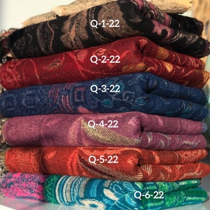 Tibetan yak wool Shawl/ Scarf/ Blanket, Meditation Shawl, loose weaved for super soft and warm, Best Gift for the winter. floral designs ..