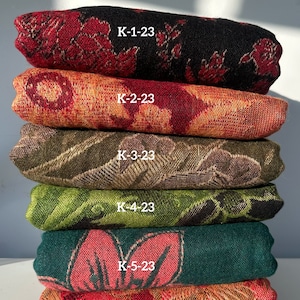Reversible Tibetan yak wool Shawl/Scarf Blanket, Shawl, loose weaved for super soft and warm,Best winter gift, floral designs/parsley design