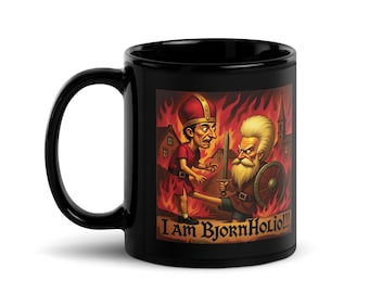 Ceramic Mug: I AM BJORNHOLIO!!!!! - Black Glossy Mug