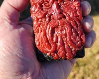 Red-Faced Greenman Bedside and Healing Piece