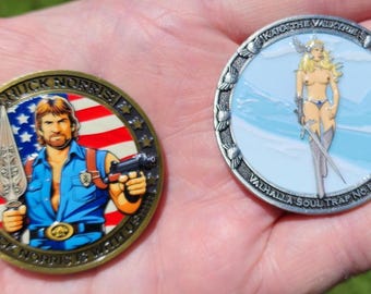 SALE ITEM - Buy One, Get One Half Price: Chuck Norris and Kara Coins