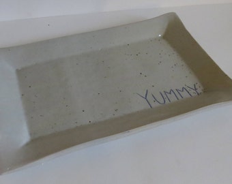 Yummy pottery serving platter