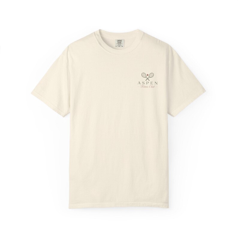 Mountain Range Graphic Tee | Aspen Tennis Club Tennis Shirt | Comfort Colors Scenic Tee | Gift for Tennis Lover image 7
