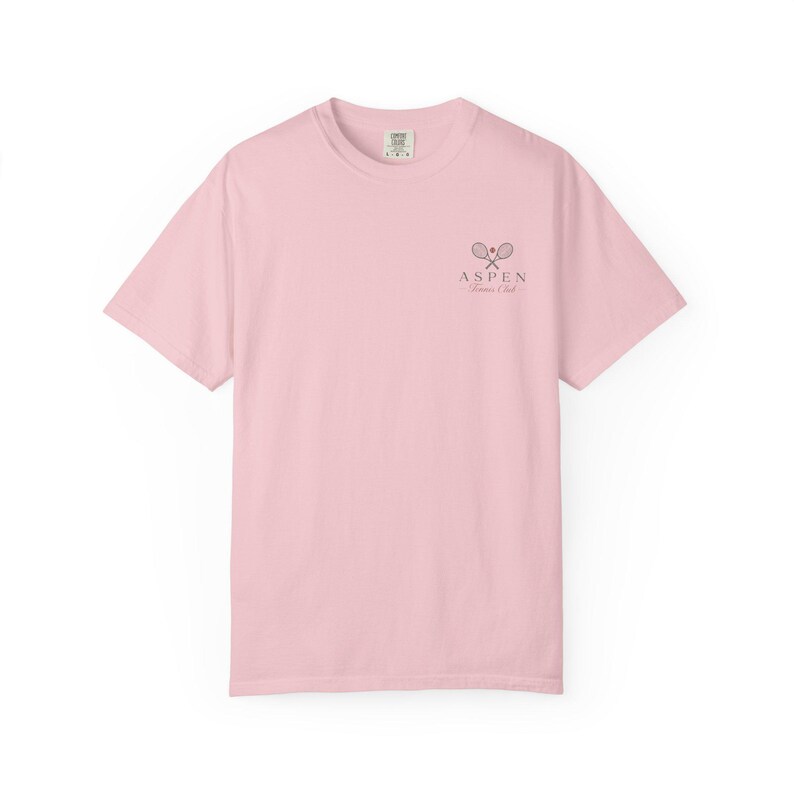 Mountain Range Graphic Tee | Aspen Tennis Club Tennis Shirt | Comfort Colors Scenic Tee | Gift for Tennis Lover image 9