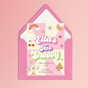 Two Groovy Invitation // DIY // Customize, Download & Print