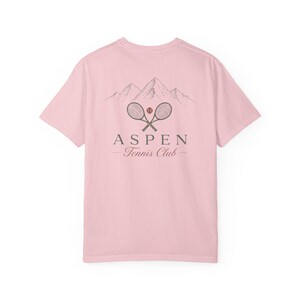 Mountain Range Graphic Tee | Aspen Tennis Club Tennis Shirt | Comfort Colors Scenic Tee | Gift for Tennis Lover image 10