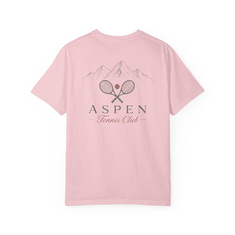 Mountain Range Graphic Tee | Aspen Tennis Club Tennis Shirt | Comfort Colors Scenic Tee | Gift for Tennis Lover image 10