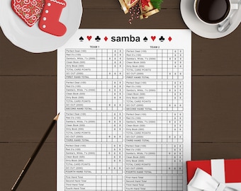 Samba Scoring Pad - Personalized Name(s)