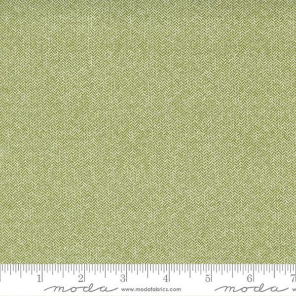 light green Herringbone print Red Barn Christmas by Sweetwater for Moda cut to order quilting and sewing cotton 55538 22