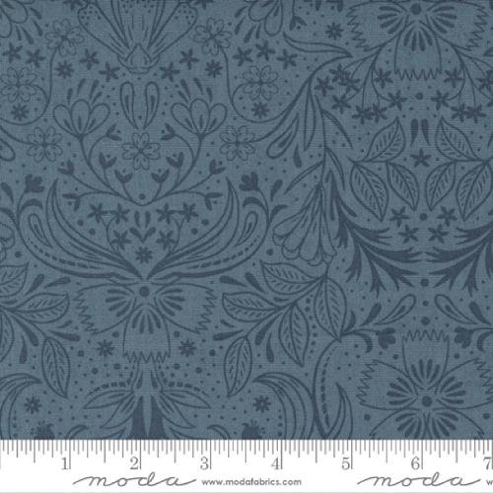 Decorum Goodness Composed Blue Fabric by Basic Grey for Moda Etsy