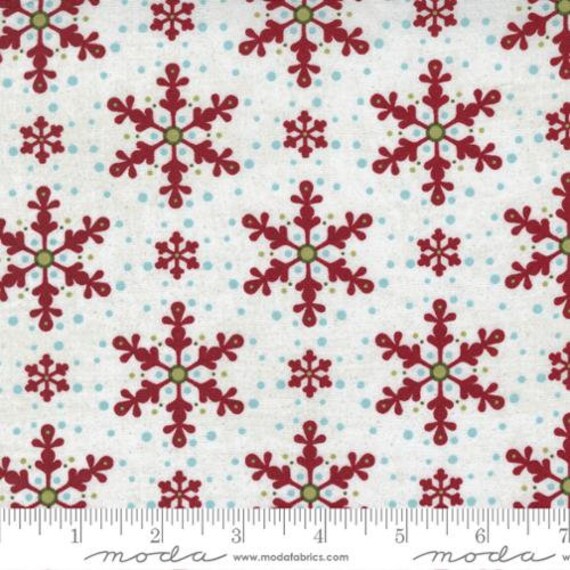 Christmas Fabric by the Yard Peppermint Bark Snowflakes in Etsy