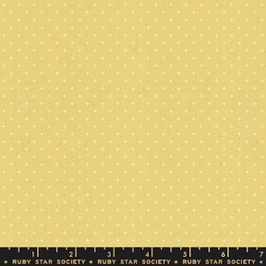 Tela Add It Up Soft Yellow de Ruby Star Society de Alexie Abegg RS4005 29 Recortes de algodón para acolchado de 1 yarda