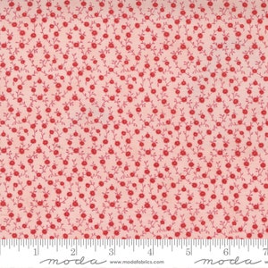 red mini floral in pink from Belle Isle Designed by Minick and Simpson for Moda cotton quilting fabric cut to order by the yard 14926 17
