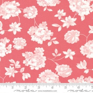 Garden Floral fabric in pink from Lighthearted by Camille Roskelley for Moda, by the yard, cut to order 55291 25