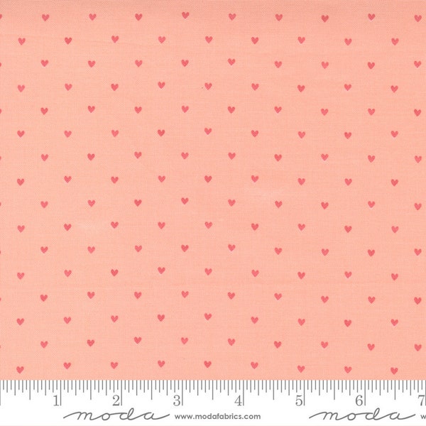 Lovey Dot Heart Dot in Sweet Pink Love Note by Lella Boutique 100% cotton quilting and sewing fabric cut to order 5155 16