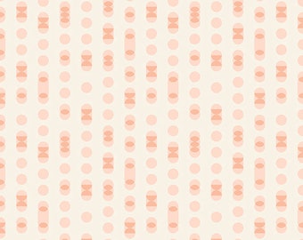 Code Dots Peach Cream RS5052 14 First Light by Ruby star for Moda, quilting fabric 100% cotton cut to order off the bolt.