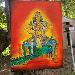 Kerala Mural art - Karthikeyan, Murugan