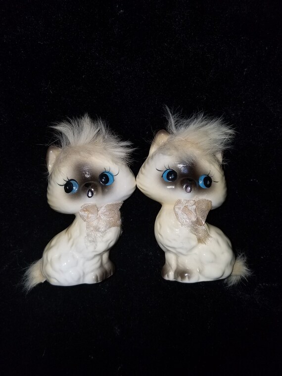 Vintage Siamese Kittens Salt And Pepper Shakers Etsy