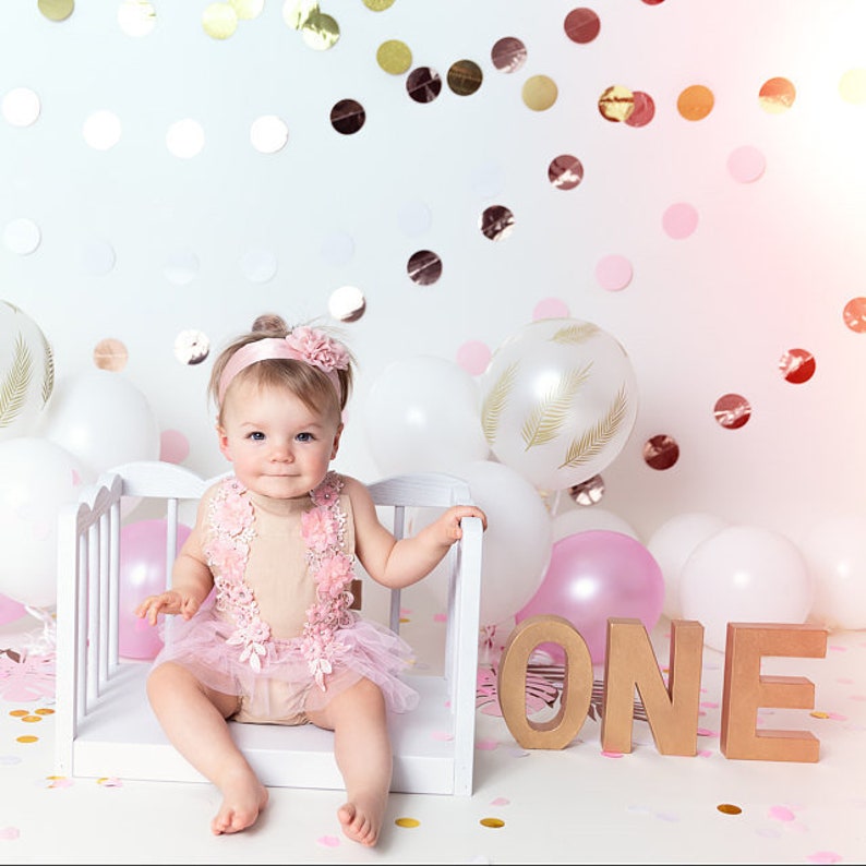 floral romper sitter props sitter floral outfit beige photo prop sitter romper and tieback- baby girl photography Prop crown