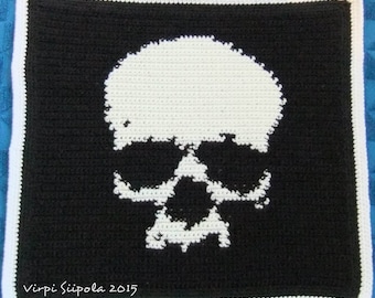 Small skull crochet/knitting pattern. EASY!