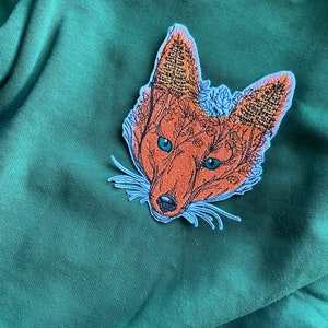 Animal Embroidered Applique Badge Fox Iron-On Or Sew-On Patch - Embroidered Animal Appliqu&eacute; For Clothes, Bags &amp; Crafts Iron On Patch
