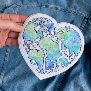 Earth Bügelbild Weltall Weltraum Patch Weltraum Patch Weltraum Landkarte Weltraum Patch zum Aufnähen