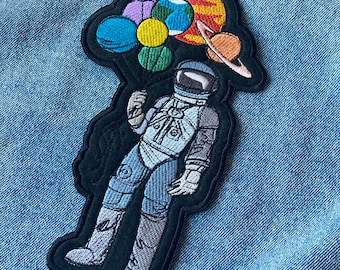 Astronaut Patch: Sew-On/Iron-On Spaceman Badge