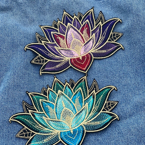 Lotus Mandala Blume Patch, Kunst Applikation, Kleidung Verschönerung, geometrisch, Aufnäher