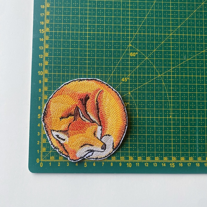 Cute fox iron on patch, Woodland sustainable clothing decor image 9