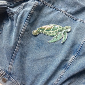 36 PCS Sea Turtle Iron On Patches Cute Turtle Embroidered - Foto 6