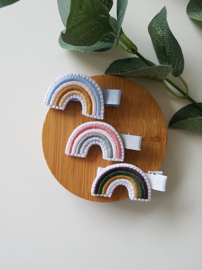 Mini Rainbow Hair Clip Baby Hair Clip Boho Style Hair Etsy