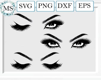 Eyelash Svg Etsy