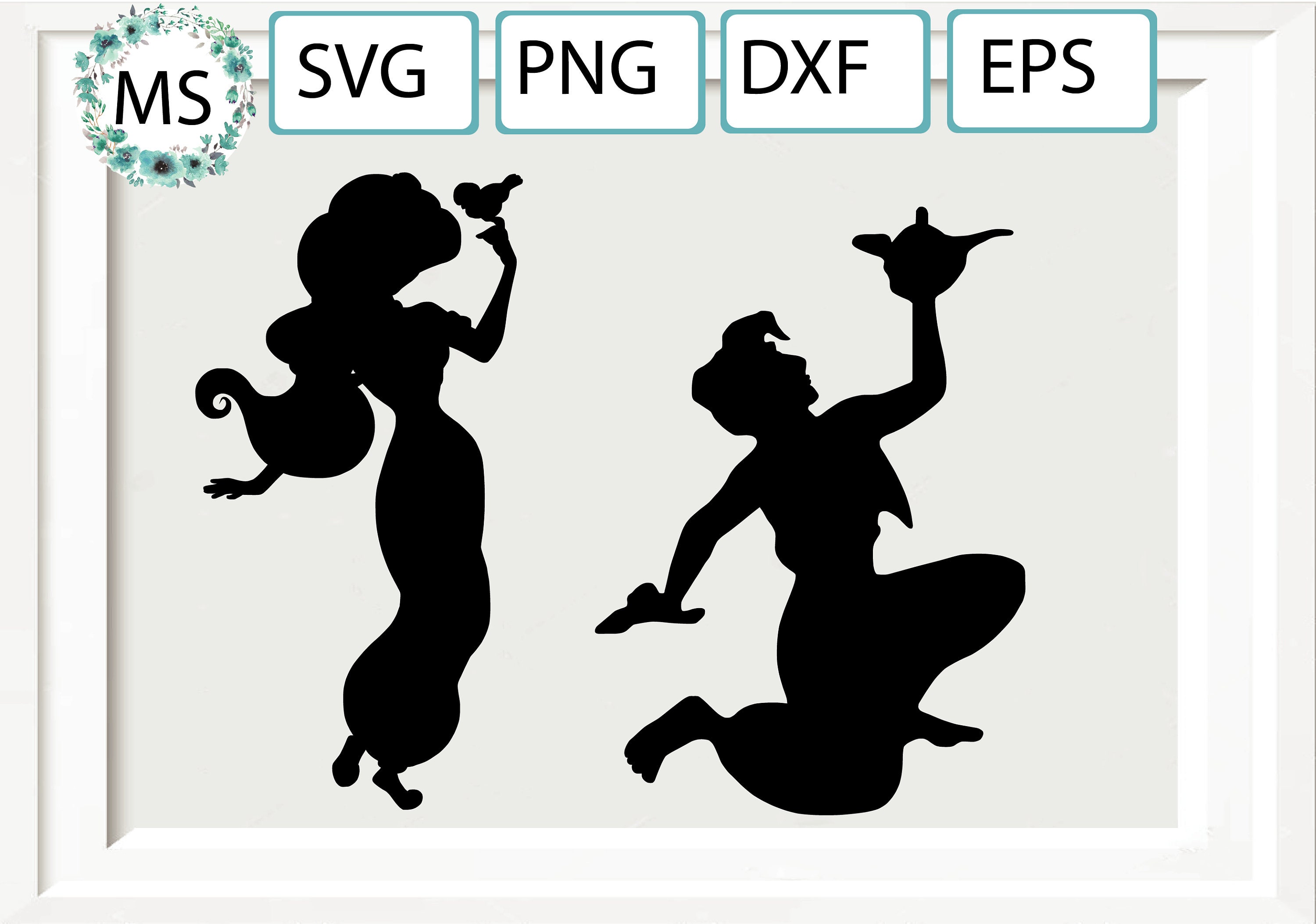 Aladdin Svg Aladdin Clipart Jasmine Svg Disney Svg Silhouette | Etsy