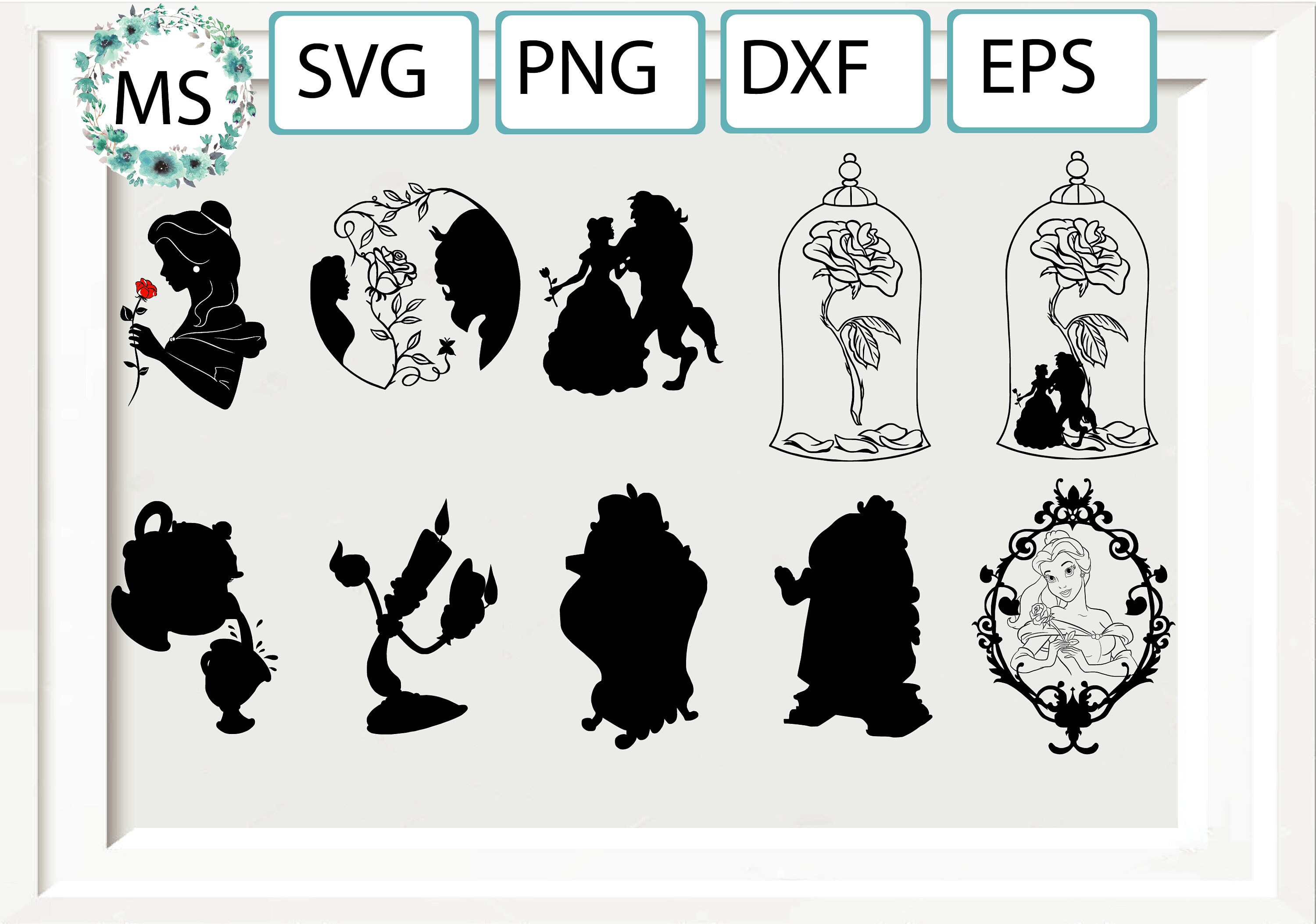 Free Free 212 Belle Disney Princess Silhouette Belle Silhouette Svg SVG PNG EPS DXF File