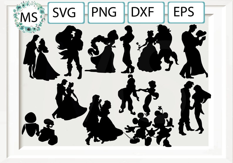 Download Disney Prinzessin Svg Silhouette Clipart Pack Prinz SVG ...