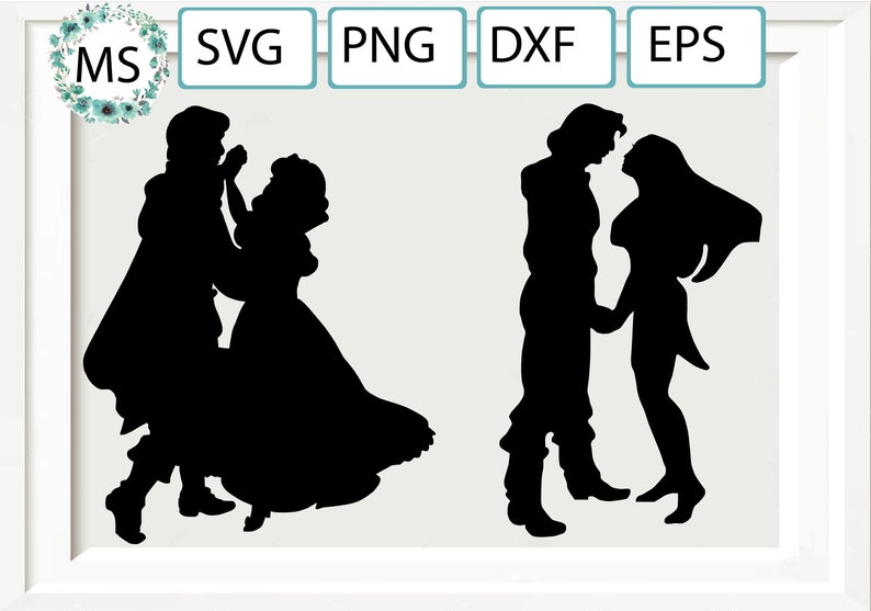Disney Prinzessin Svg Silhouette Clipart Pack Prinz SVG ...