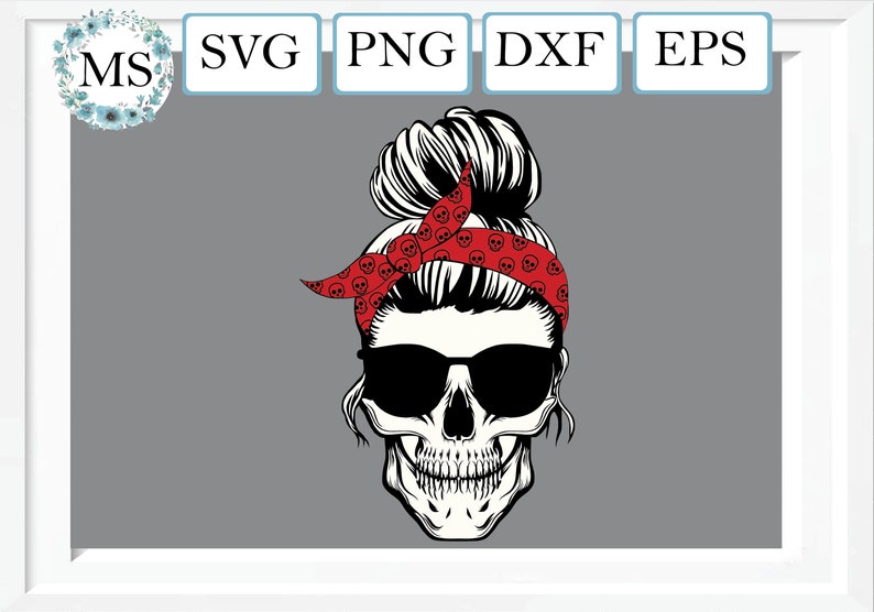 Download 50 % OFF Skull with bandana svg Skull with glasses svg Mom ...