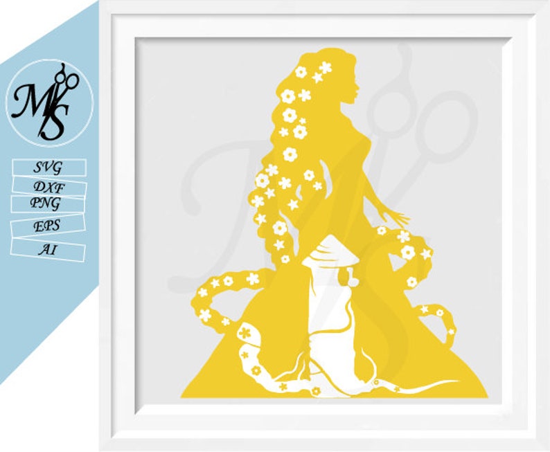 Download Rapunzel Silhouette Cameo File Cuttable Dxf Eps Cut File Cricut File Step Aside Belle New Svg Png Disney Princess Svg Clip Art Art Collectibles Droneblikk No