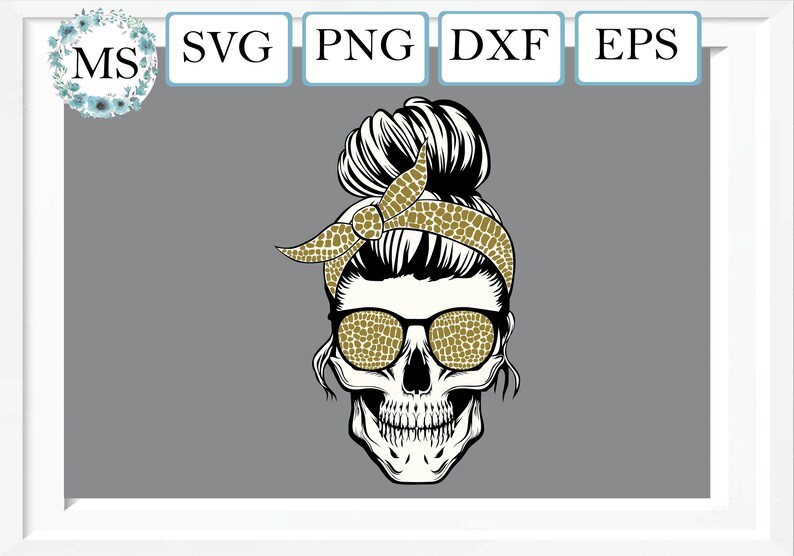 Download 50 % OFF Skull with bandana svg Skull with glasses svg Mom ...