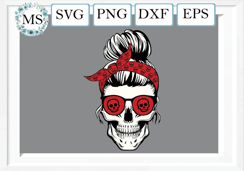 Download 50 % OFF Skull with bandana svg Skull with glasses svg Mom ...